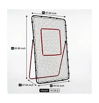 Xo Volleyball Rebounder Net, Adjustable Portable Training Net for Bumping Setting Spiking Practice