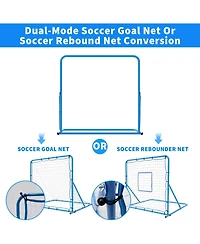 Xo Dual Mode Soccer Goal and Rebounder Net, Adjustable Angle Training Net, Portable Soccer Practice Equipment for Backyard