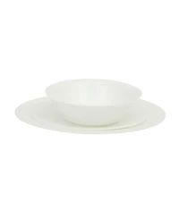 Gibson Home Vanilla Hills 12pc Opal gGass Set, Service for 4 Dinner Plate, Salad Plate and Bowls Chip-Resistant