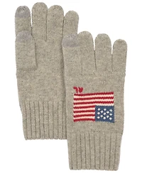 Polo Ralph Lauren Men's Wool Blend Rl Flag Knit Gloves