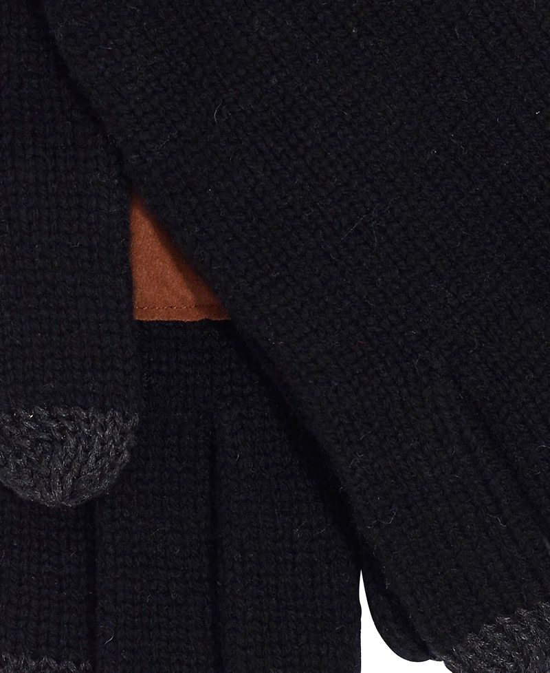 Men's Leather Patch Signature Gloves