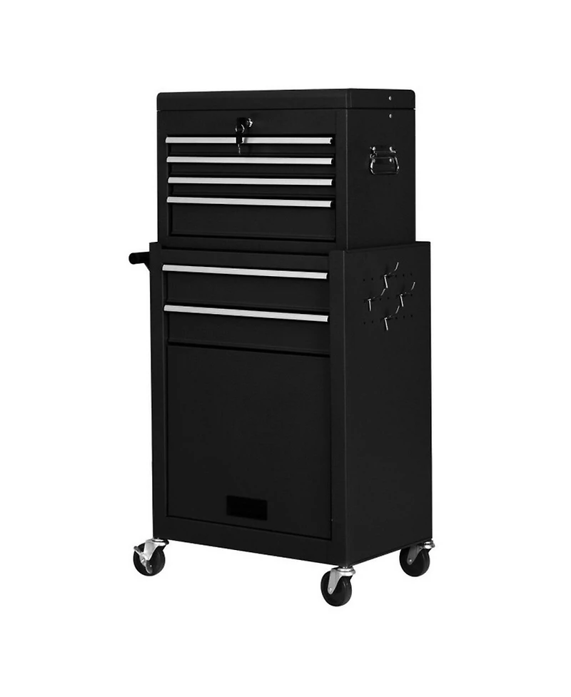 Gouun 42.5 Inch Rolling Steel Tool Cabinet with Drawers and Detachable Top Chest