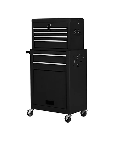 Gouun 42.5 Inch Rolling Steel Tool Cabinet with Drawers and Detachable Top Chest