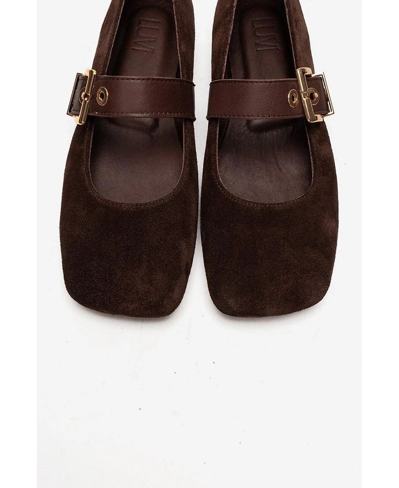 Forever & Always Shoes Women's Jonas Leather Ballet Flat