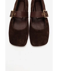 Forever & Always Shoes Women's Jonas Leather Ballet Flat