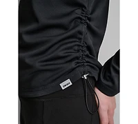 Dkny Sport Women's Long-Sleeve Ruched Tech Top