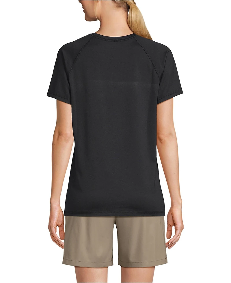 Lands' End Women's School Uniform Short Sleeve Active Tee
