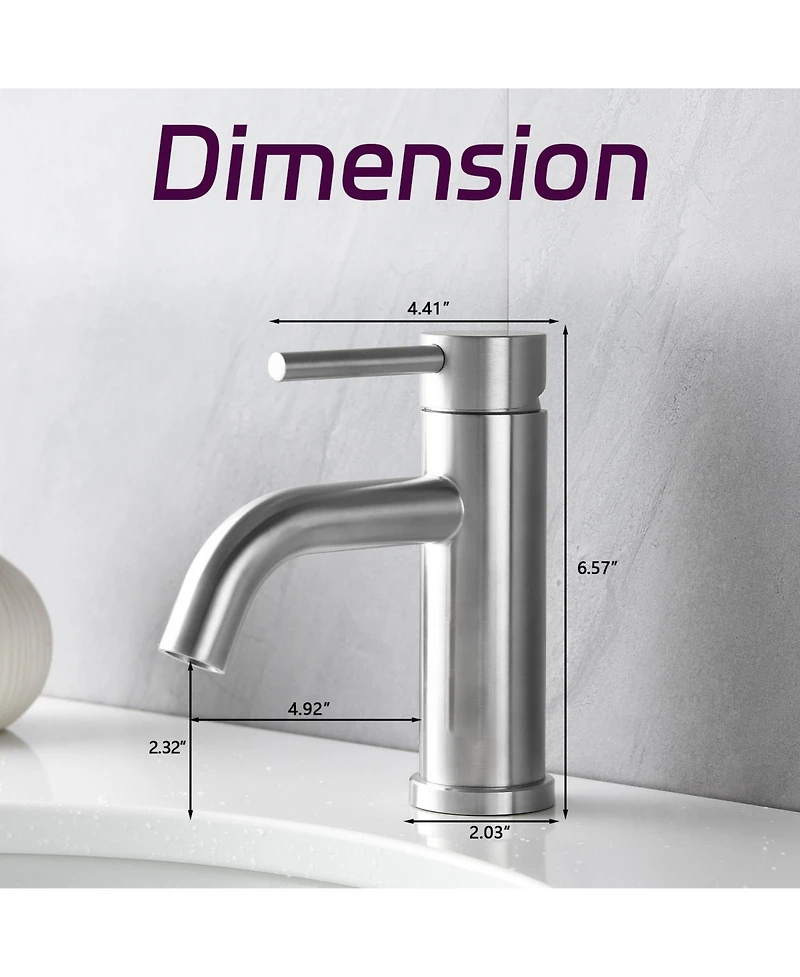 Midola Bathroom Faucet Single Hole Modern Bathroom Sink Faucet Vanity Bathroom Faucet