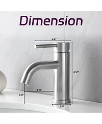 Midola Bathroom Faucet Single Hole Modern Bathroom Sink Faucet Vanity Bathroom Faucet