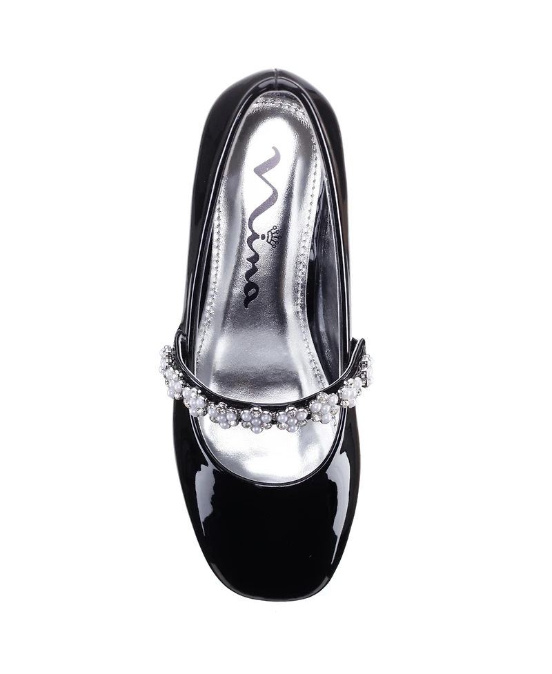 Nina Girls Metallic Ballet Dress Shoe