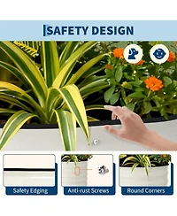 Xo 2-Pack 8x4x2FT Galvanized Raised Garden Bed, Metal Planter Boxes for Vegetables Flowers Herbs, Rust-Resistant Outdoor Garden Beds