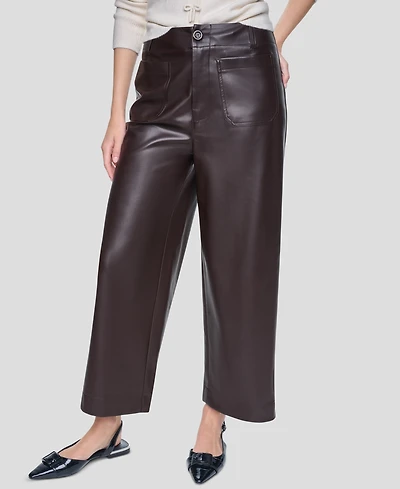 Dkny Jeans Women's High-Rise Cropped Wide-Leg Pants