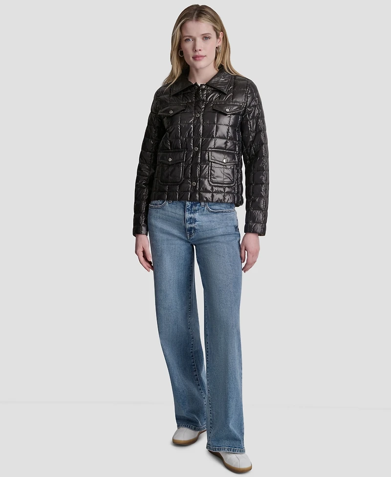 Dkny Jeans Women's Box Quilt Lightweight Jacket