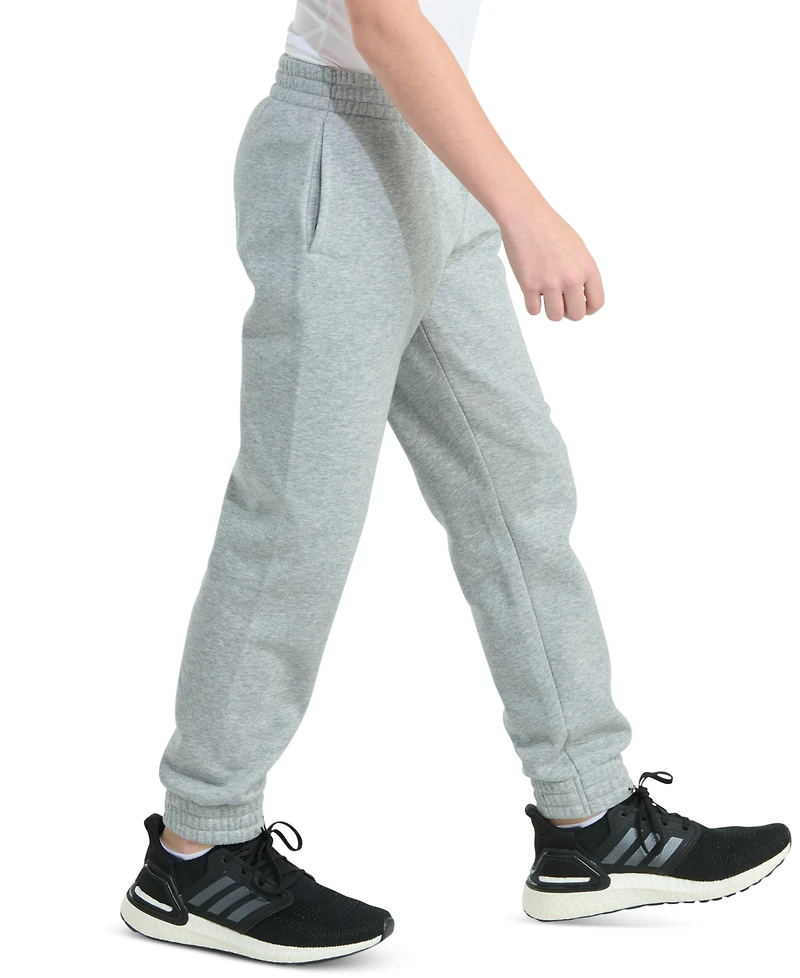 adidas Boys' 8-20 Elastic Waistband Essential Fleece Heather Pant