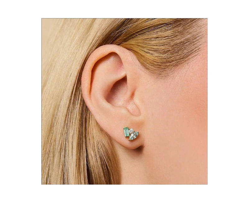 Little Sky Stone Seraphina Topaz Tourmaline Stud Earrings