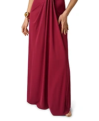 Adrianna Women's Artisan Plunge V-Neck Draped Ball Gown