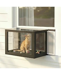 PawHut Window Catio Outdoor Cat Enclosure Adjustable 25"–41"