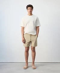 Mango Men's Cotton Lyocell 6.69" Bermuda Shorts