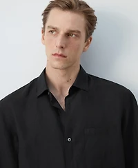 Mango Men's Fluid Short-Sleeve Shirt