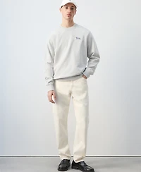 Mango Men's Cotton Printed Sweatshirt