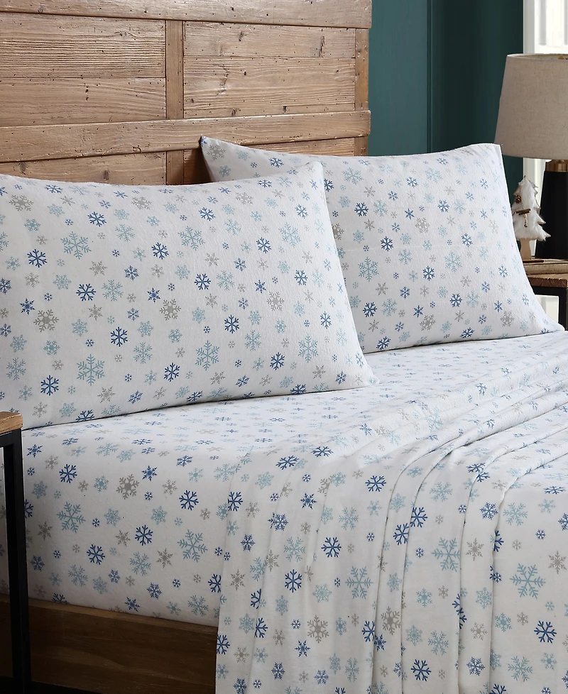 Winter Nights Cotton Flannel King Sheet Set