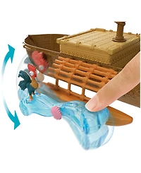 Disney Princess Moana Ocean Voyager Canoe Playset, 38 cm Floating Boat, Fashion Doll Playset, Ages 3+