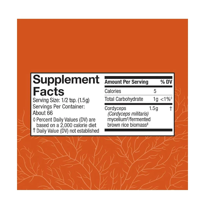Host Defense Cordyceps Powder - Immune & Energy Support Supplement - Kidney Health Supplement with Cordyceps