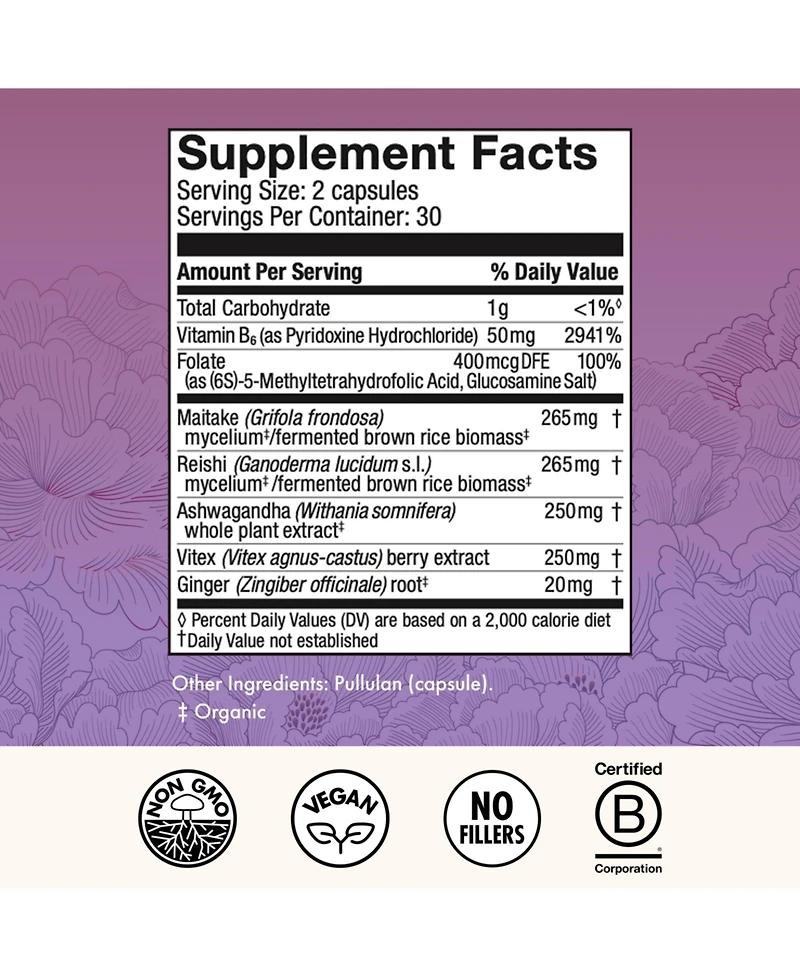 Host Defense MycoBenefits Pms Capsules, 60 Capsules (30 Servings)