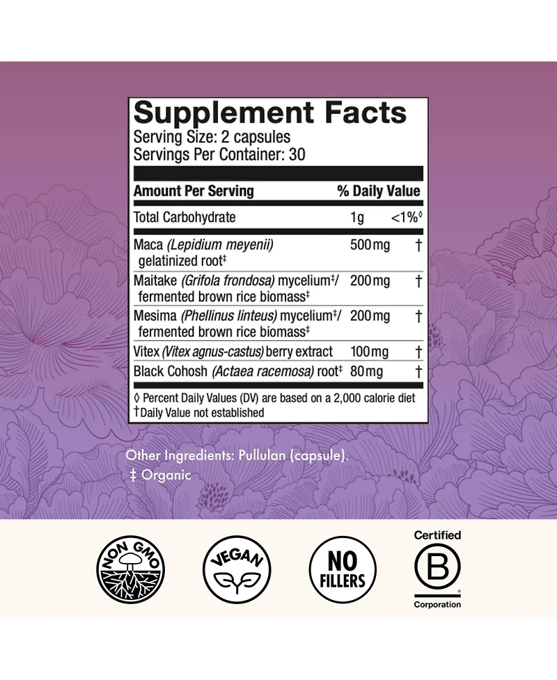 Host Defense MycoBenefits Peri Meno Capsules, 60 Capsules