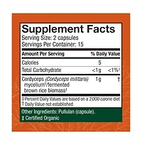 Host Defense Cordyceps Capsules - Immune & Energy Support Supplement