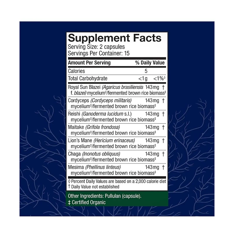 Host Defense Stamets 7 - 7 Species Blend - Mushroom Supplement for Immune Support
