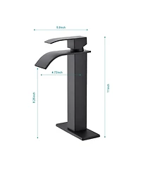Phying Waterfall Spout Single Handle Bathroom Sink Faucet