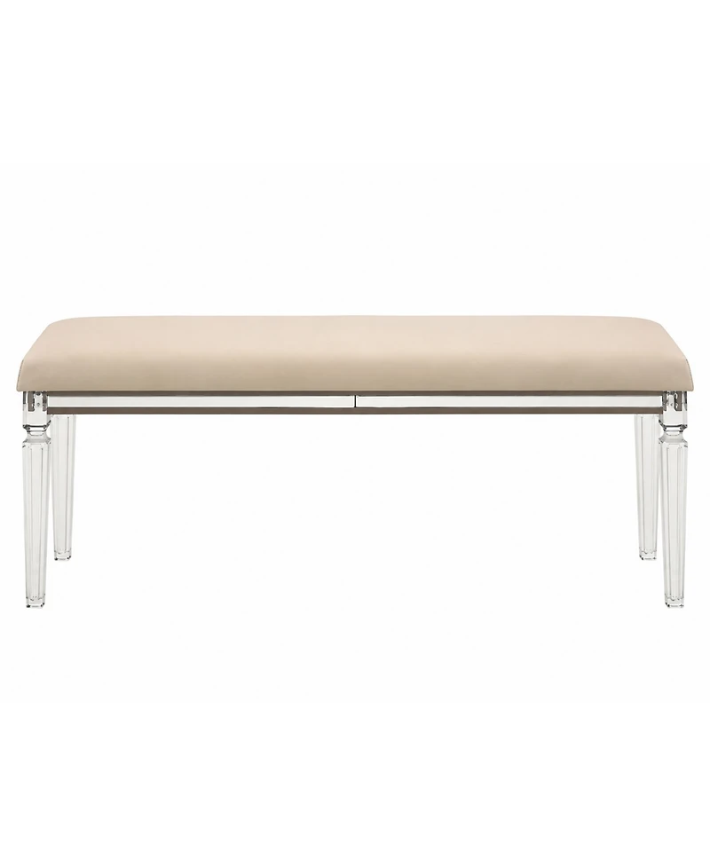 Best Quality Furniture 19" Fabric Glam Bench