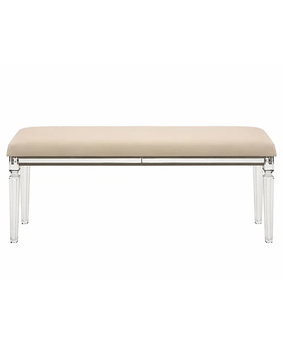 Best Quality Furniture 19" Fabric Glam Bench