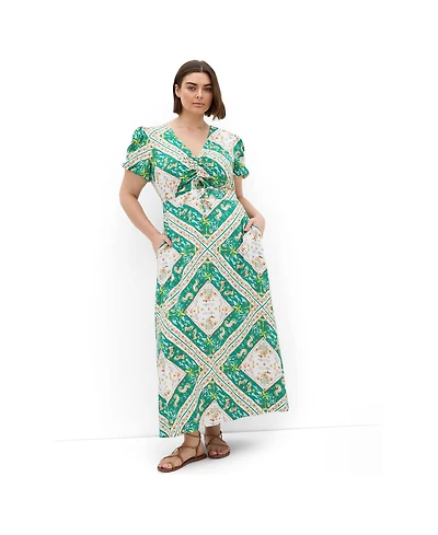 City Chic Women's Plus Aliya Ditsy Print Maxi Dress