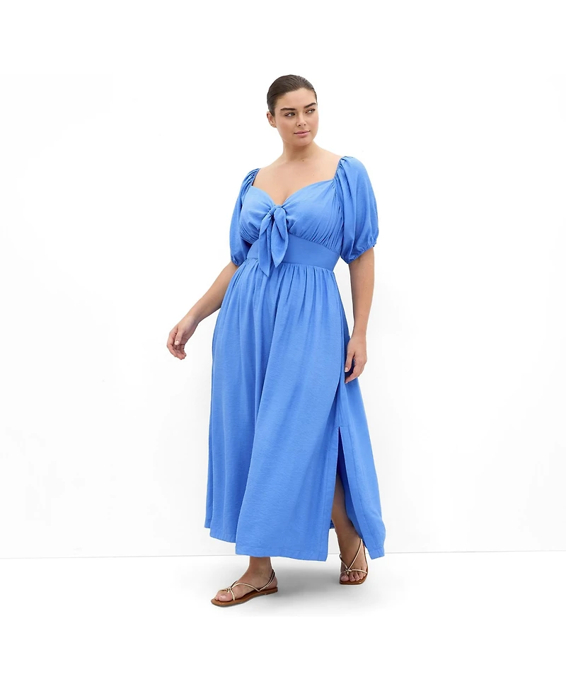 City Chic Women's Villa Roma Tie Front Dress