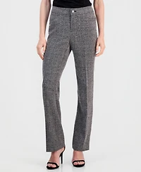 Anne Klein Women's Mid Rise Fly-Front Bootcut Pants