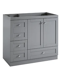 Sillysis Freestanding Bathroom Vanity Cabinet,Shaker Style Mdf, 4 Soft Close Drawers, Storage for Small Spaces