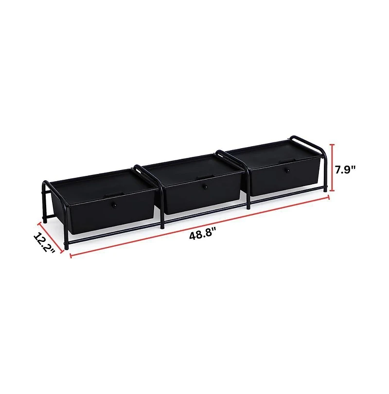 DormCo Suprima Underbed Storage - Lidded 3 Section