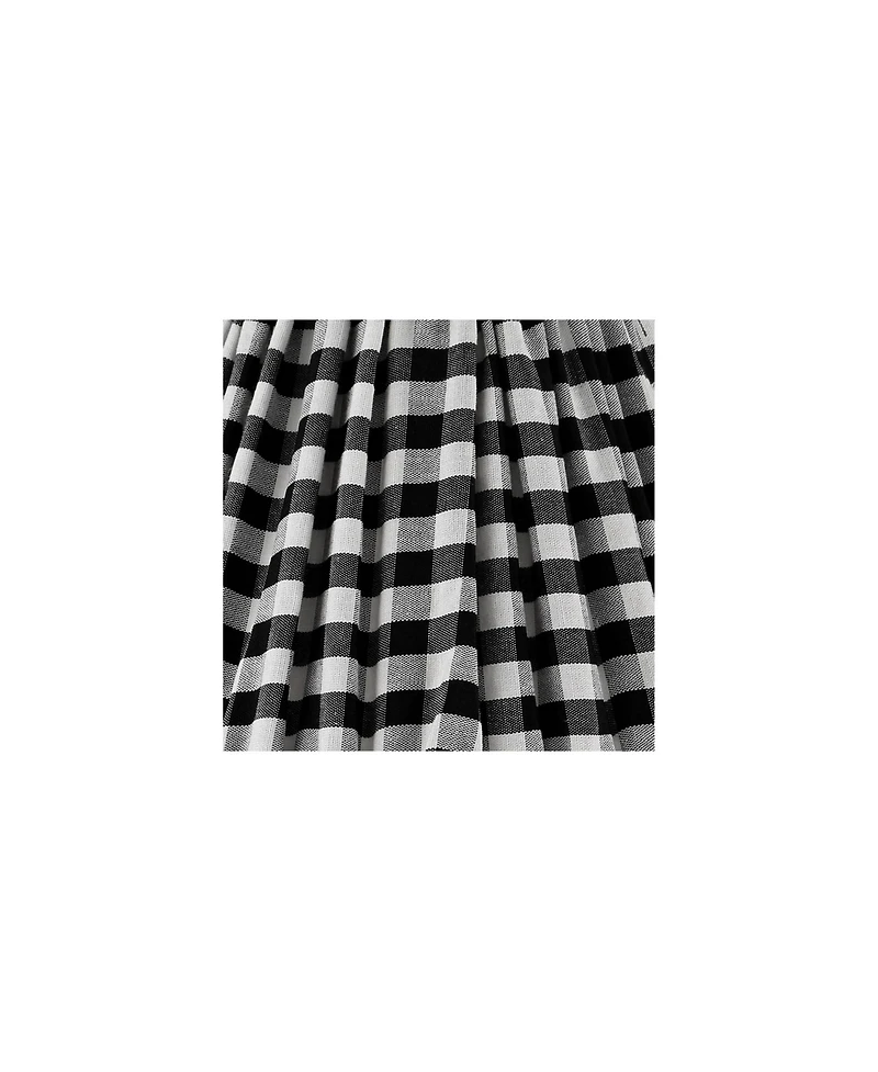 Springcrest Gingham Plaid Pleated Cotton Clip-On Empire Shade (3x6x5