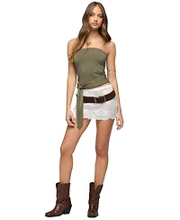 Edikted Women's Gilly Tie Waist Strapless Top