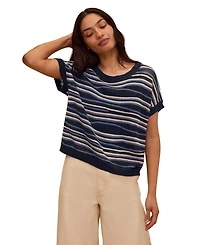 Celtic & Co. Women's Landscape Stripe Knitted Top