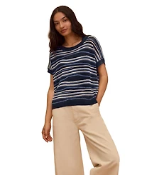 Celtic & Co. Women's Landscape Stripe Knitted Top