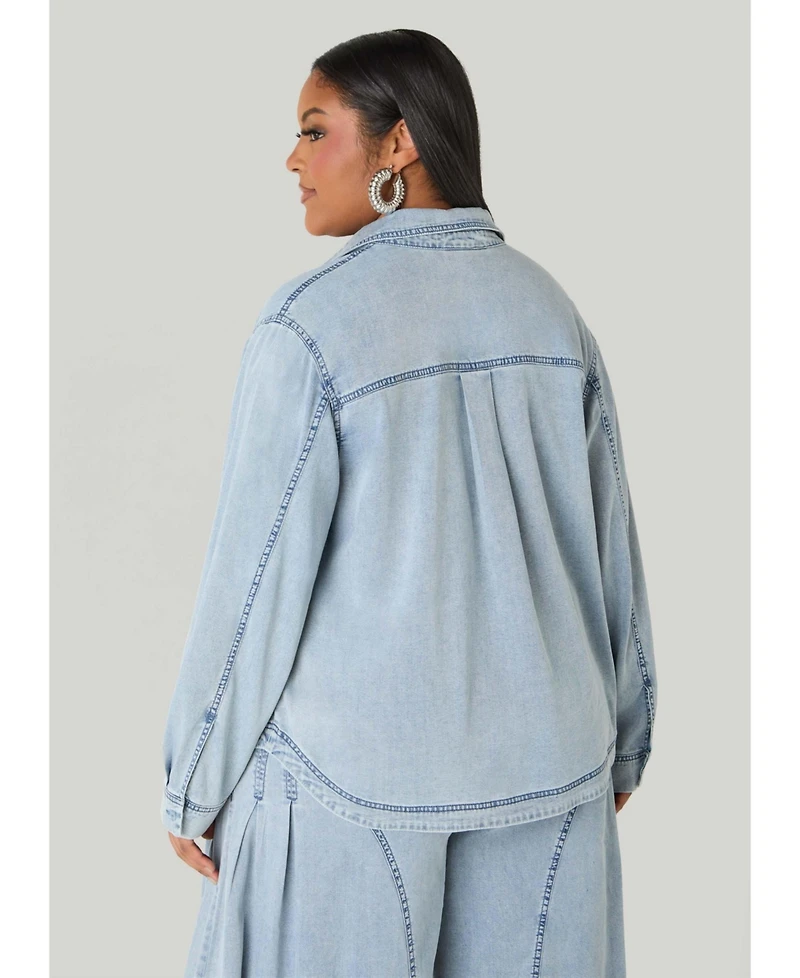 Ashley Stewart Women's Chambray Shirt