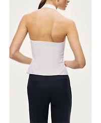 Nocturne Women's Halter Neck Tie Detail Blouse
