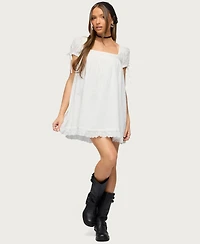 Edikted Women's Sepid Striped Cotton Mini Dress