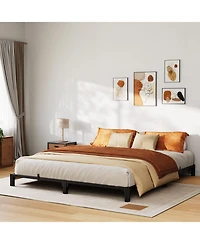 homfan Bed Frame King Size, 6 Inch Metal Platform, No Box Spring Needed, 800 Lbs Capacity, Tool-Free Assembly