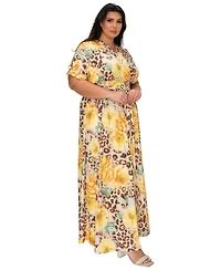 L I V D Plus Panthera Empire Waist Dress