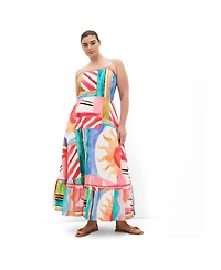 City Chic Women's Plus Size Sunlit Print Maxi Dress