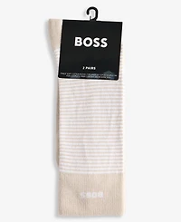 Boss by Hugo Boss Men's Striped Socks, 2-Pack